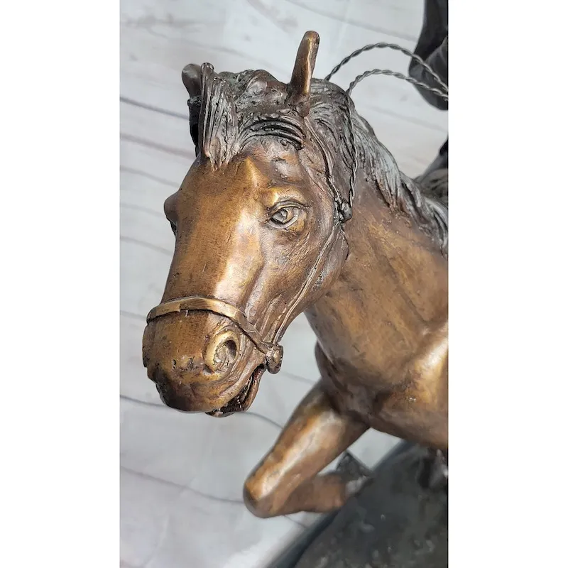 Trooper Of The Plains Frederic Remington Bronze Western Art Sculpture 22 Inches X 21 Inches