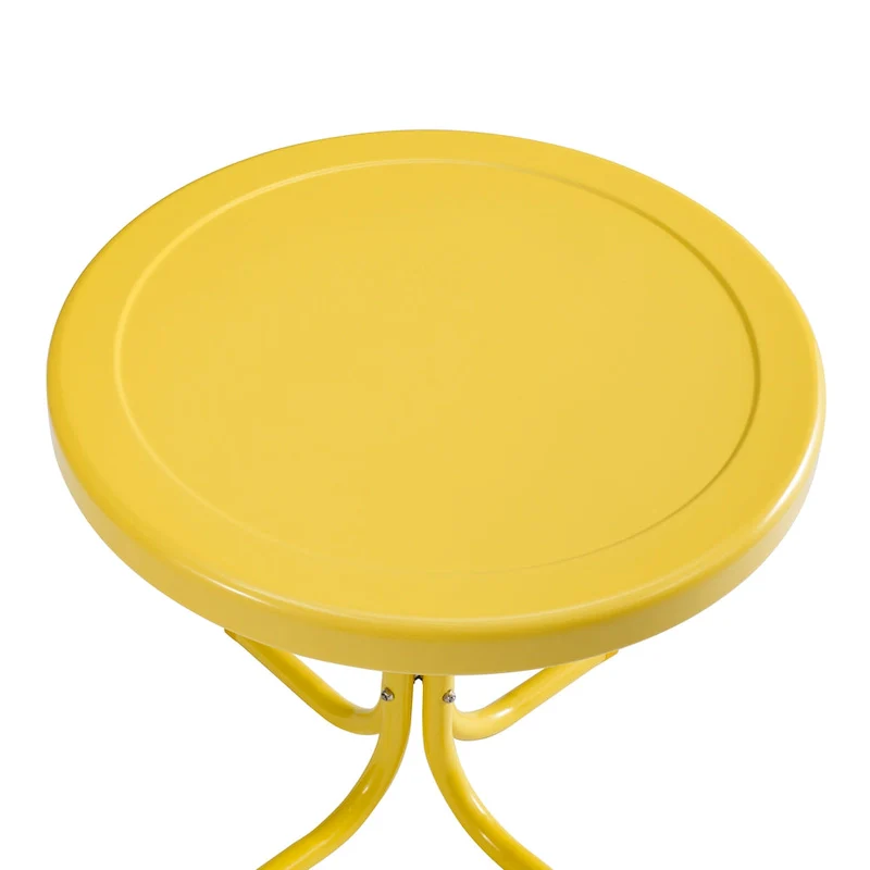 Crosley Retro Metal Side Table In Yellow