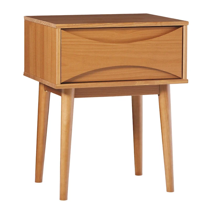 Mid-Century Curved-Drawer Nightstand