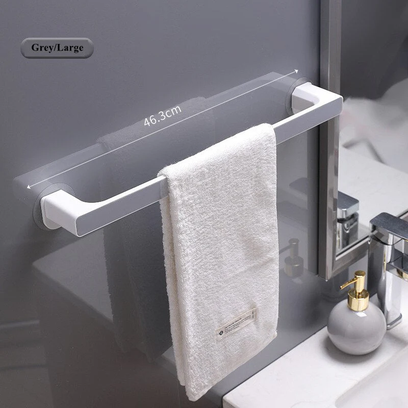 HULIANFU Single Towel Bars Wall Mounted Bathroom Towel Hanger No Drilling Holder Self-adhesive Towel Rack Bathroom Kitchen Accessories - Deanwangkt