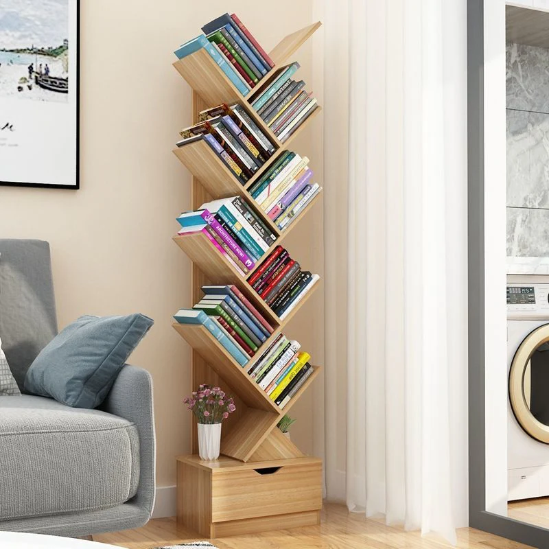 HULIANFU Vertical Bookshelf Creative Art Net Red Floor Ins Wind Group Device Three-dimensional Shelf Simple Small Combination - Deanwangkt
