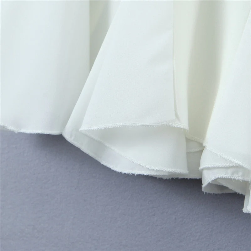 Hulianfu Spring Summer New Sexy Slim Fashion Women Halter Neck Tie Backless Pleated Short Strap Mini Dress Female - Deanwangkt