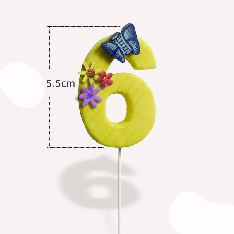 HULIANFU Soft Clay Number Balloon Cake Birthday Topper 1st Birthday Party Decorations Kids Baby Shower Girl  Happy Birthday Cake Topper - Deanwangkt