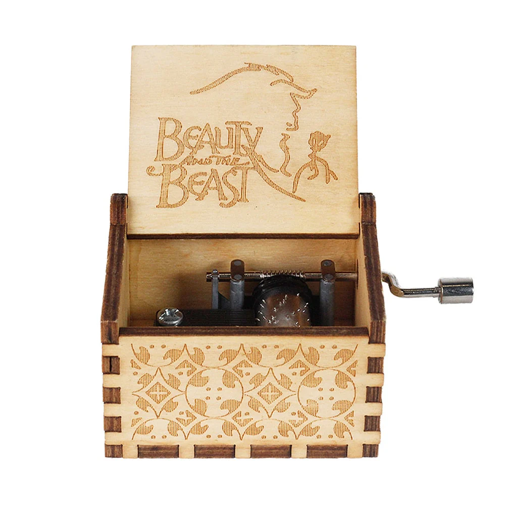 HULIANFU  Wooden Hand Crank Music Box Magic School Game Jurassic Park Godfather Children  Holiday Gift Christmas New Year Gift - Deanwangkt