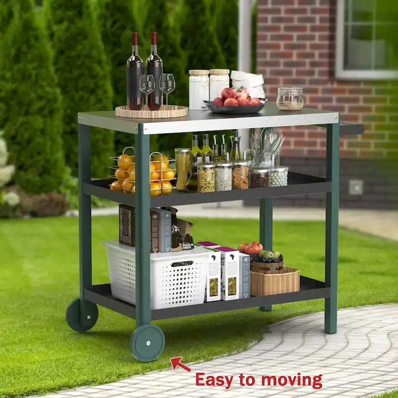 Patio Grill carts Moveable kitchen island