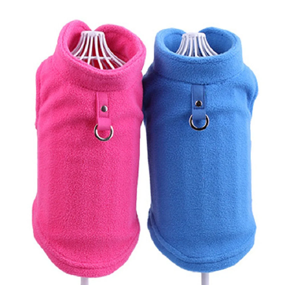 HULIANFU Winter Fleece Pet Dog Clothes Puppy Clothing French Bulldog Coat Pug Costumes Jacket For Small Dogs Chihuahua Vest Yorkie Kitten - Deanwangkt