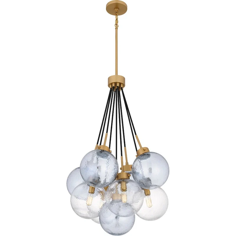Soiree 4-Light Brushed Weathered Brass Pendant Light