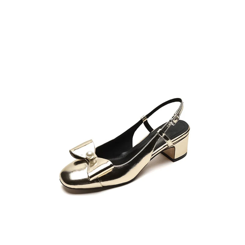 hulianfu  new Women sandals natural leather 22-25cm cowhide+sheepskin full leather Pearl butterfly knot buckle women summer shoes - Deanwangkt
