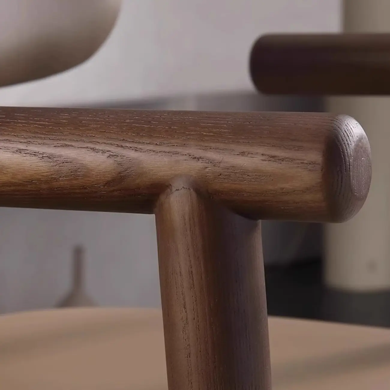 Square Four Legs Black Wood Leather Bar Stools