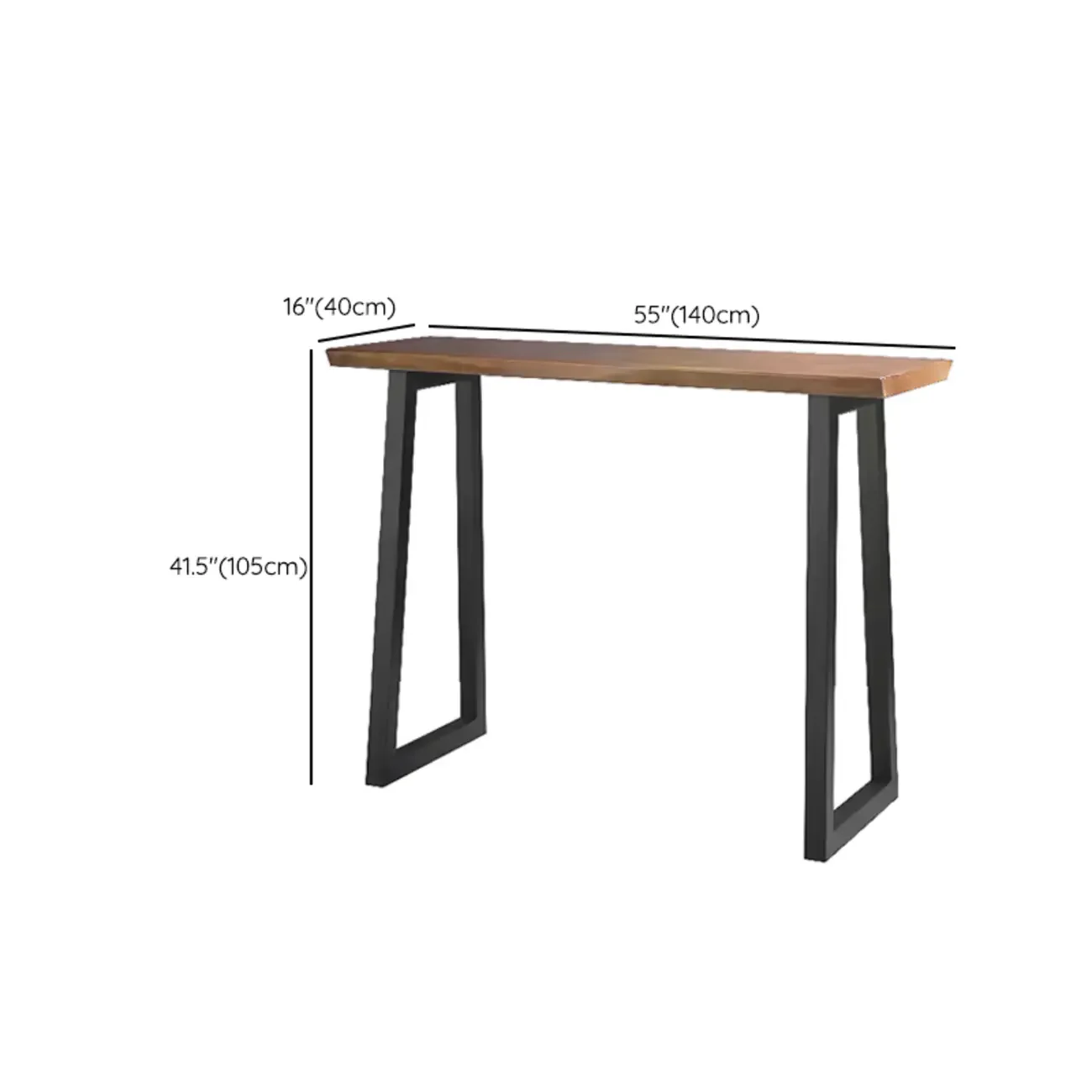 Scandinavian Natural Wood Sled Base Bar Tables