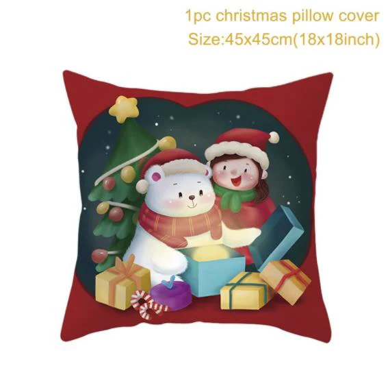 HULIANFU Santa pillowcase Happy New Year 2026  Xmas Gifts  Christmas Decor For Home Merry Christmas Ornament Navidad Natal Xmas Gifts - Deanwangkt