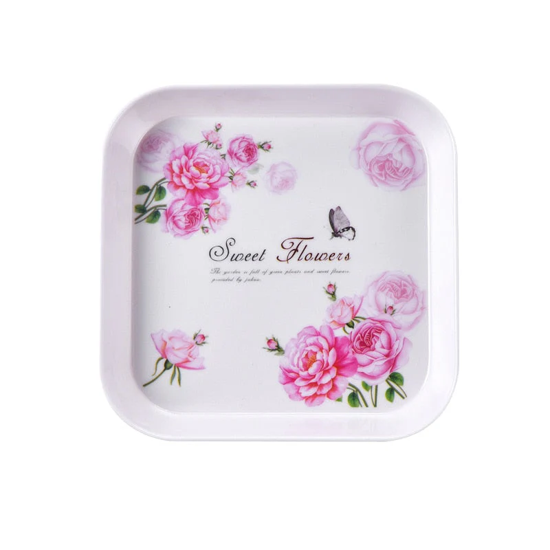 HULIANFU Snack Platter Snack Dish Small Bone Dish Spit Bone Dish Melamine Plate Small Plate Household Bone Bone Small Dish Cake Plate - Deanwangkt