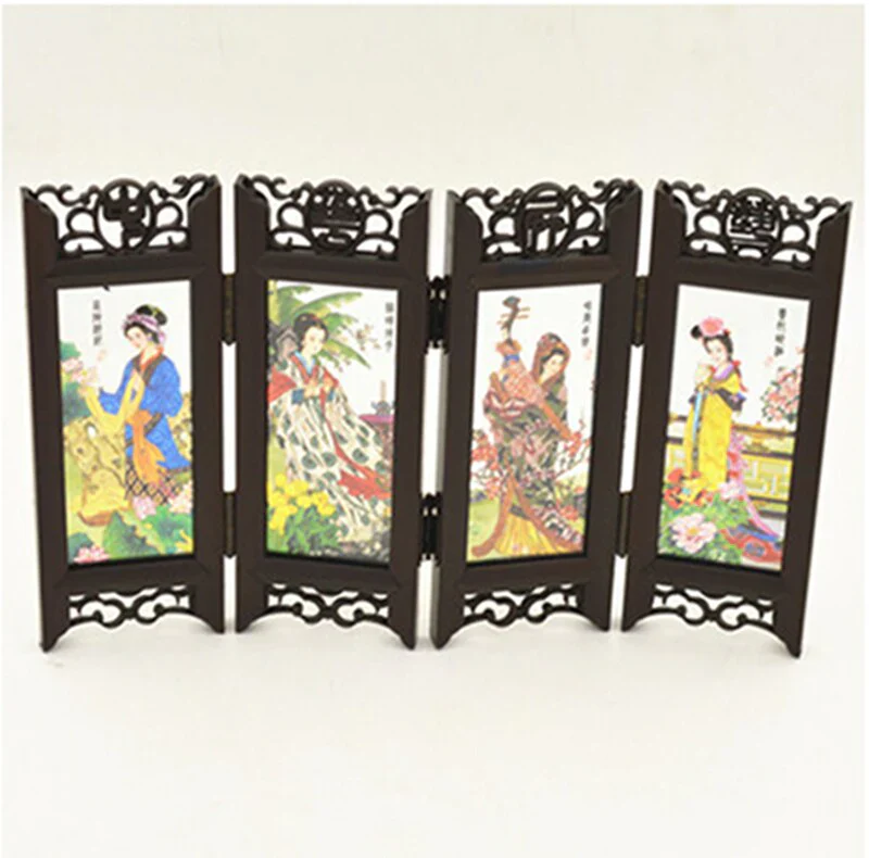 HULIANFU Multi-pattern Antique Small Screen Chinese Style Mask  Ornaments Features Crafts Tourism Souvenirs Gift  Home Decoration - Deanwangkt