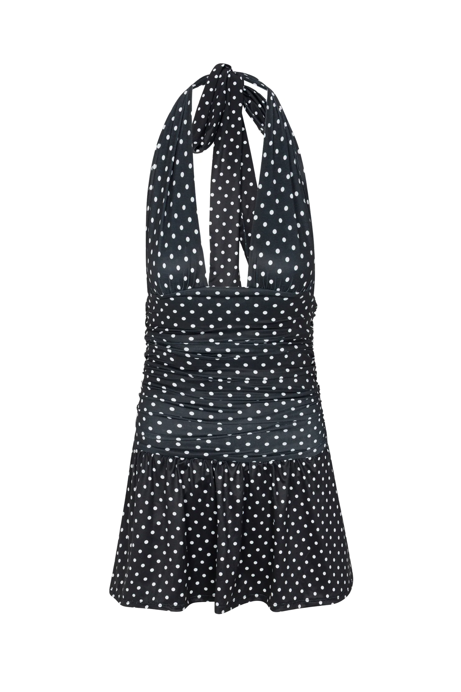 NATALIA DRESS - BLACK AND WHITE POLKA DOT