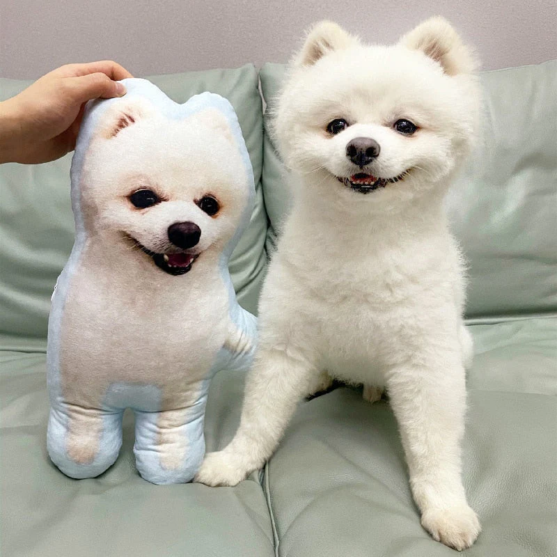 HULIANFU Personalized Photo DIY Pet Cushion Toys Dolls Stuffed Animal Pillow Custom Dog Cat Picture Cushion Christmas gifts Memorial gift - Deanwangkt