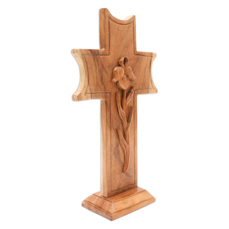 Novica Handmade Blessed Is Jesus Wood Sculpture