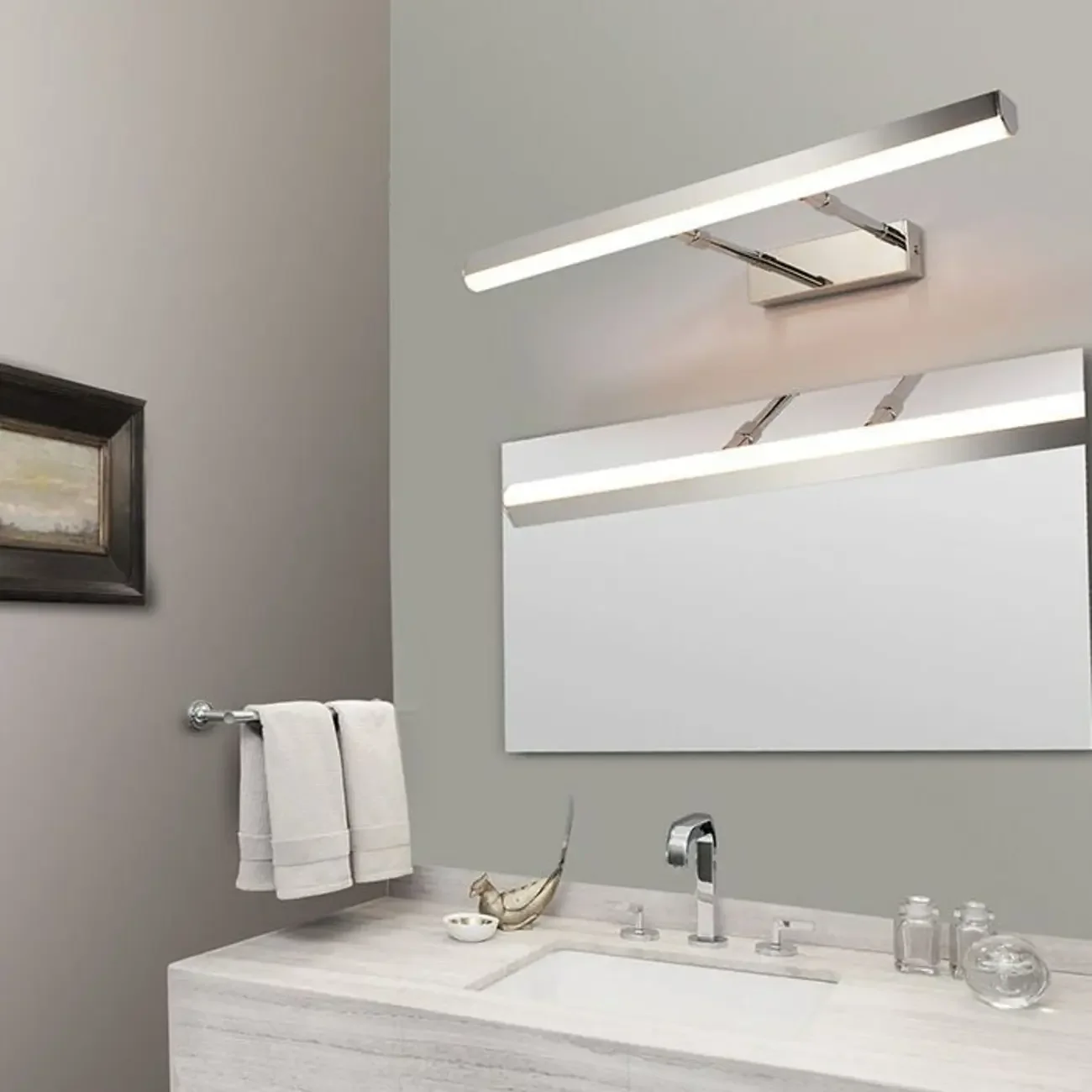 Modern Black LED Bathroom Vanity Light  with Integrated LED