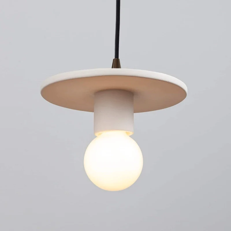 Justice Design Group Ceramic Discus Pendant - Bisque