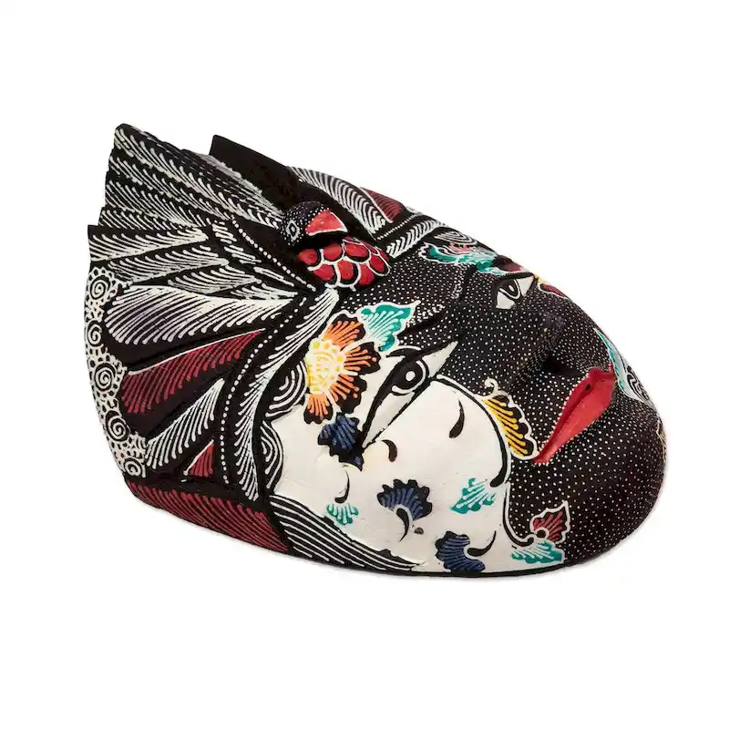 Novica Handmade The Dharma Rama Wood Mask