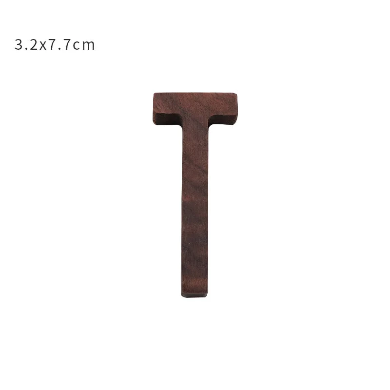 HULIANFU NEW Nordic Style Black Walnut Letter Decorative Letters Combination Wall Decoration DIY Letter Home Decoration Wooden Alphabet - Deanwangkt