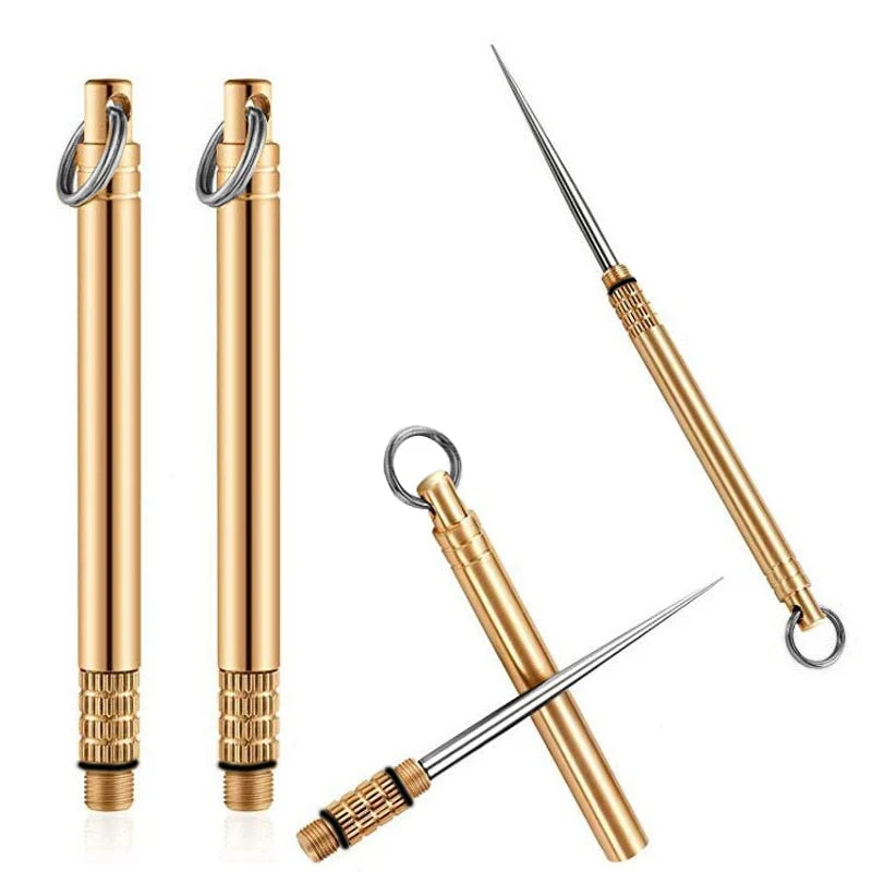 HULIANFU Titanium Outdoor Edc Portable Multi-Purpose Toothpick Bottle Fruit Fork Camping Tool Toothpick Tube Is More Durable Than Floss - Deanwangkt