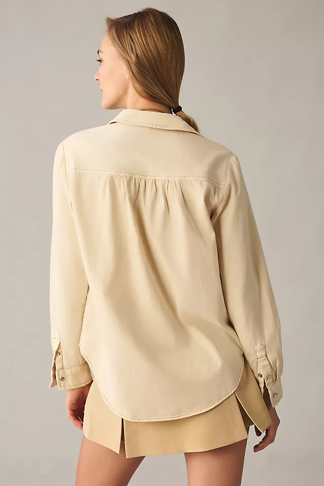 Pilcro Classic Denim Shirt IVORY