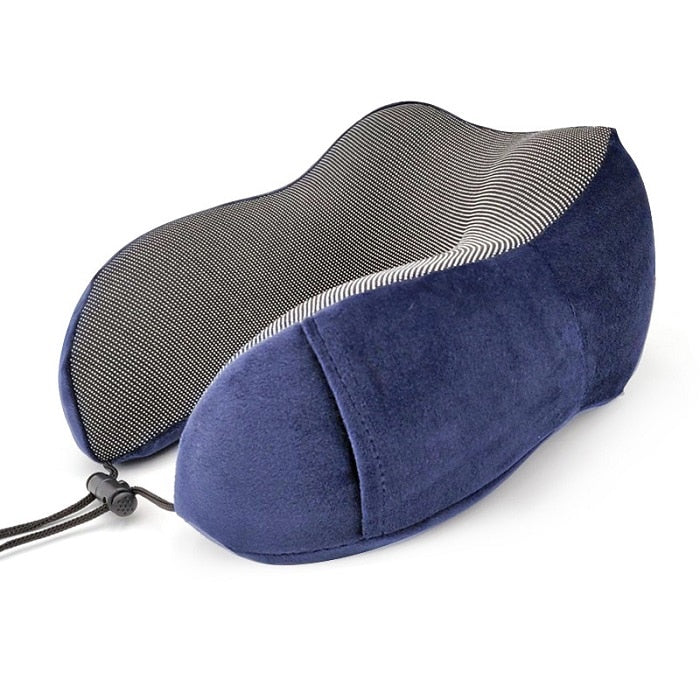 HULIANFU U Shaped Memory Foam Neck Pillows Soft Slow Rebound Space Travel Pillow Massage Neck Cervical Healthcare Bedding Drop Shipping - Deanwangkt