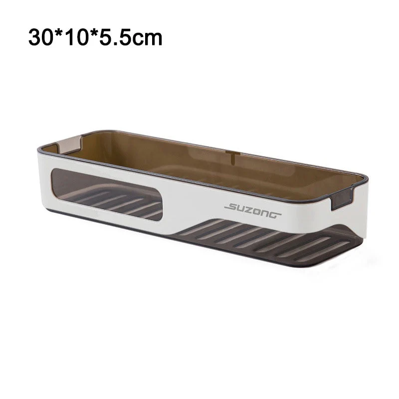 HULIANFU Wall Mounted Bathroom Shelf Shampoo Shower Organizer Punch-Free Bathroom Shelves Storage Rack Drainage Holder Household Items - Deanwangkt