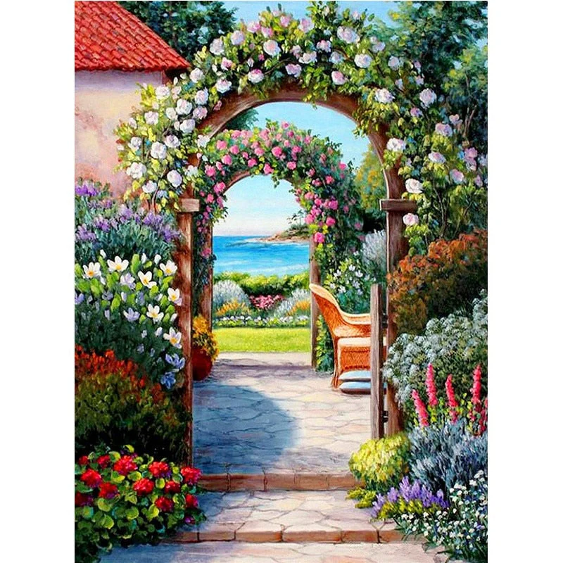HULIANFU Sunset Scenery DIY 5D Diamond Painting Full Round Drill Mosaic Landscape Diamond Embroidery Picture Rhinestone Home Decor Gift - Deanwangkt