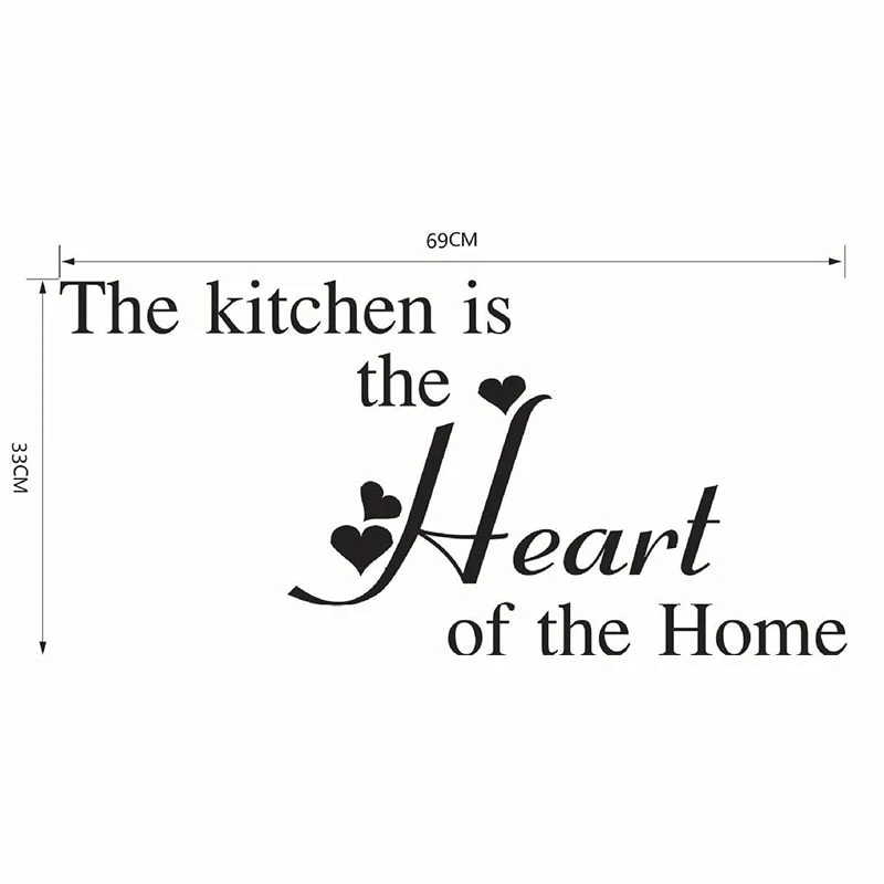 HULIANFU Kitchen Wall Stickers Vinyl Wall Decals for Kitchen English Quote Home Decor Art Decorative Stickers PVC Dining Room For Bar PVC - Deanwangkt
