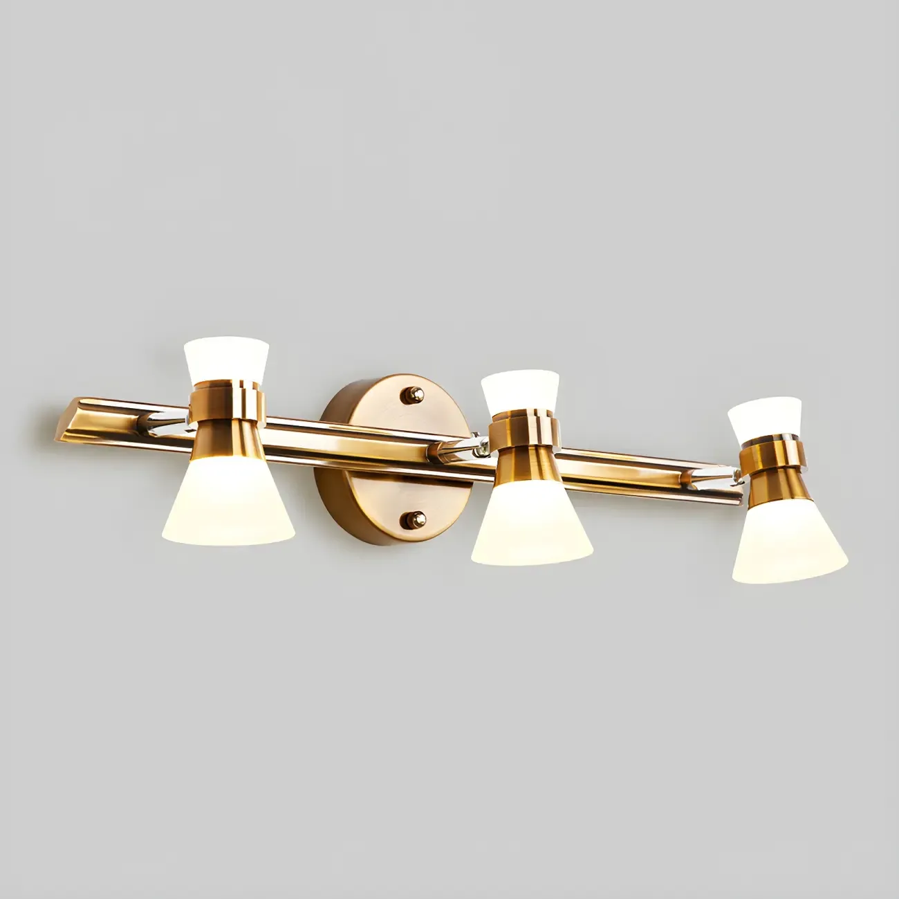 Modern Gold Cone Shade Bathroom Vanity Light LED Fixture