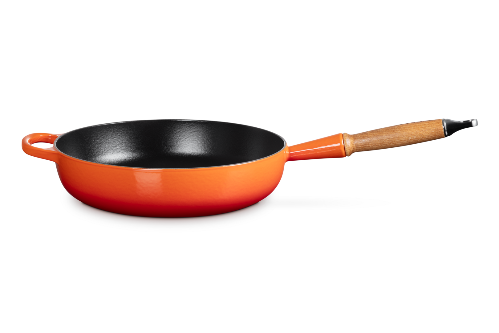 Cast Iron Sauté Pan with Wooden Handle