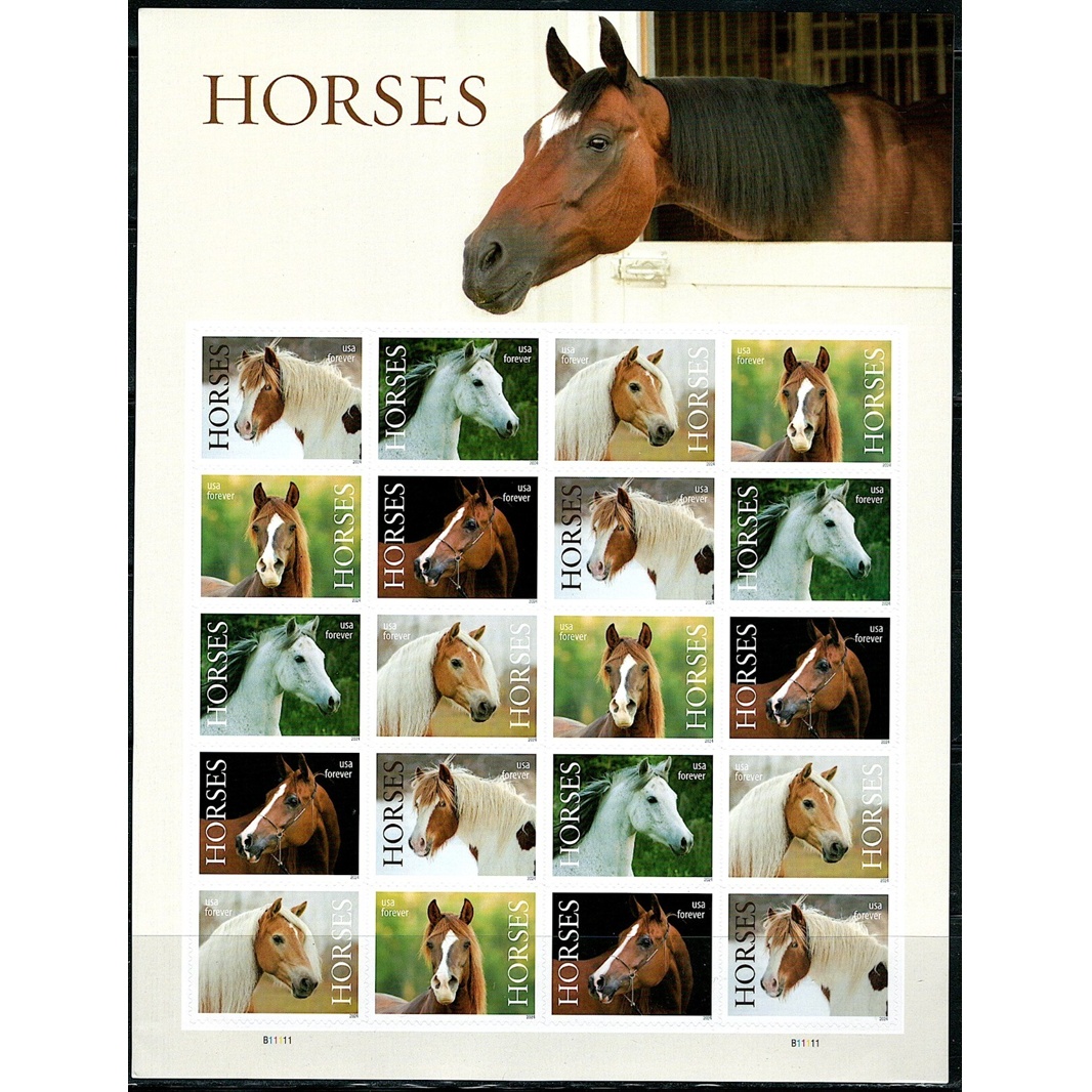 Horses 2024, (Sheet of 20) - TWENTYSTAMPS