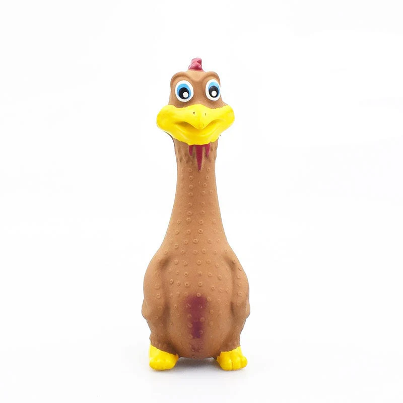 HULIANFU Pets Dog Toys Screaming Chicken Squeeze Sound Toy Rubber Pig Duck Squeaky Chew Bite Resistant Toy Puppy Training Interactive - Deanwangkt