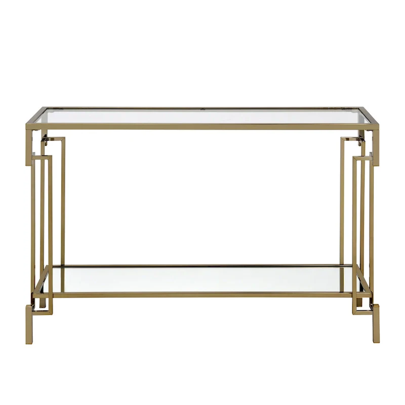 Yout Glam 43-inch Glass Top 1-Shelf Sofa Table by Furniture of America