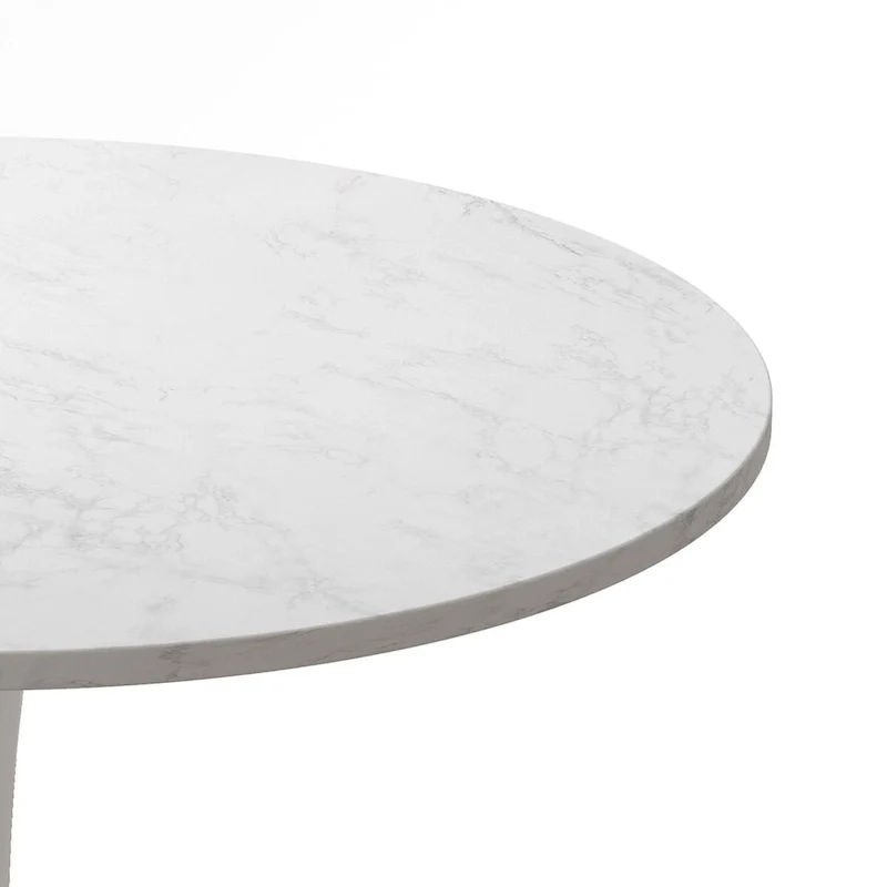 32Modern Round Metal Base Dining Table with MDF Table Top