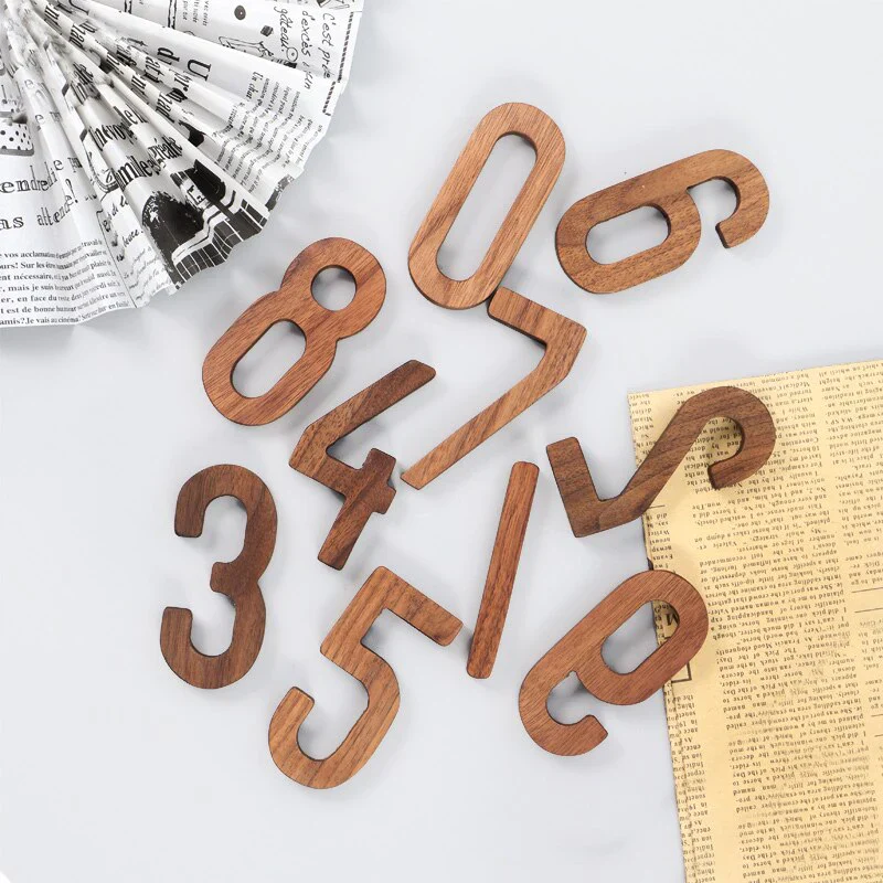 HULIANFU Musowood 1pcs Walnut Wooden letters High Quality Alphabet Design English DIY Craft Wedding Birthday Party Home Wall Decoration - Deanwangkt
