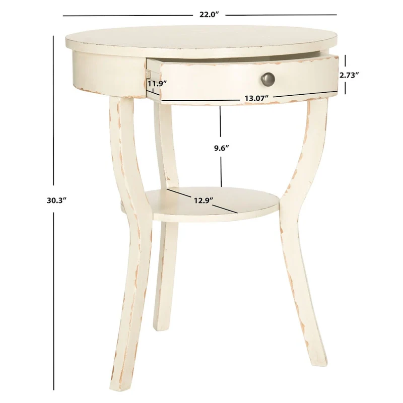 Mercedes End Table - 22 x 22 x 30.3 - 22Wx22Dx30H