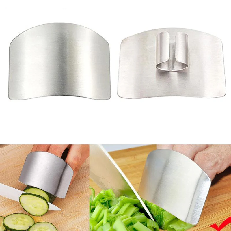 HULIANFU Stainless Steel Finger Guard Finger Hand Cut Hand Protector Knife Cut Finger Protection Tool Kitchen Cooking Knives Accessories - Deanwangkt