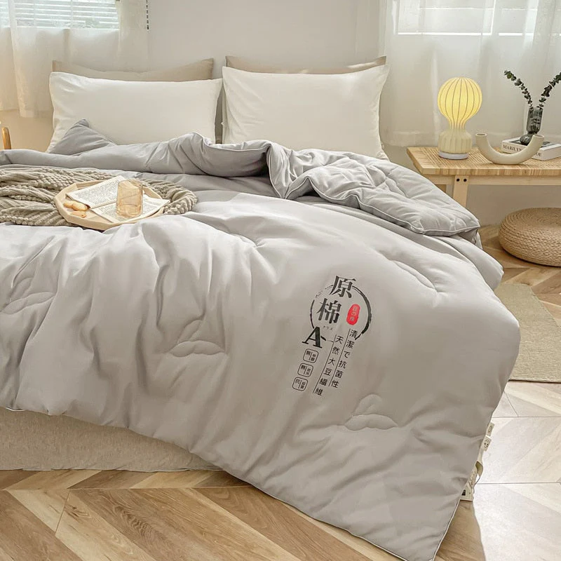 HULIANFU Soybean Fiber Filling Spring Summer Quilt 100% Cotton Fabric Quilting Comforter for Baby Mother Single Double Blanket 100x150 - Deanwangkt