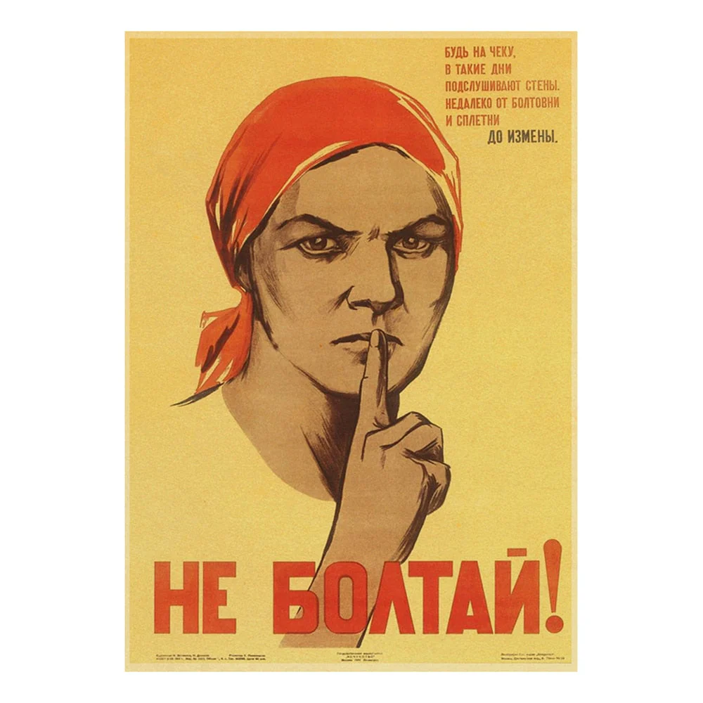 HULIANFU Soviet USSR CCCP Posters Celebrity Stalin Retro Kraft Paper Sticker Vintage Room Home Bar Cafe Decor Aesthetic Art Wall Painting - Deanwangkt