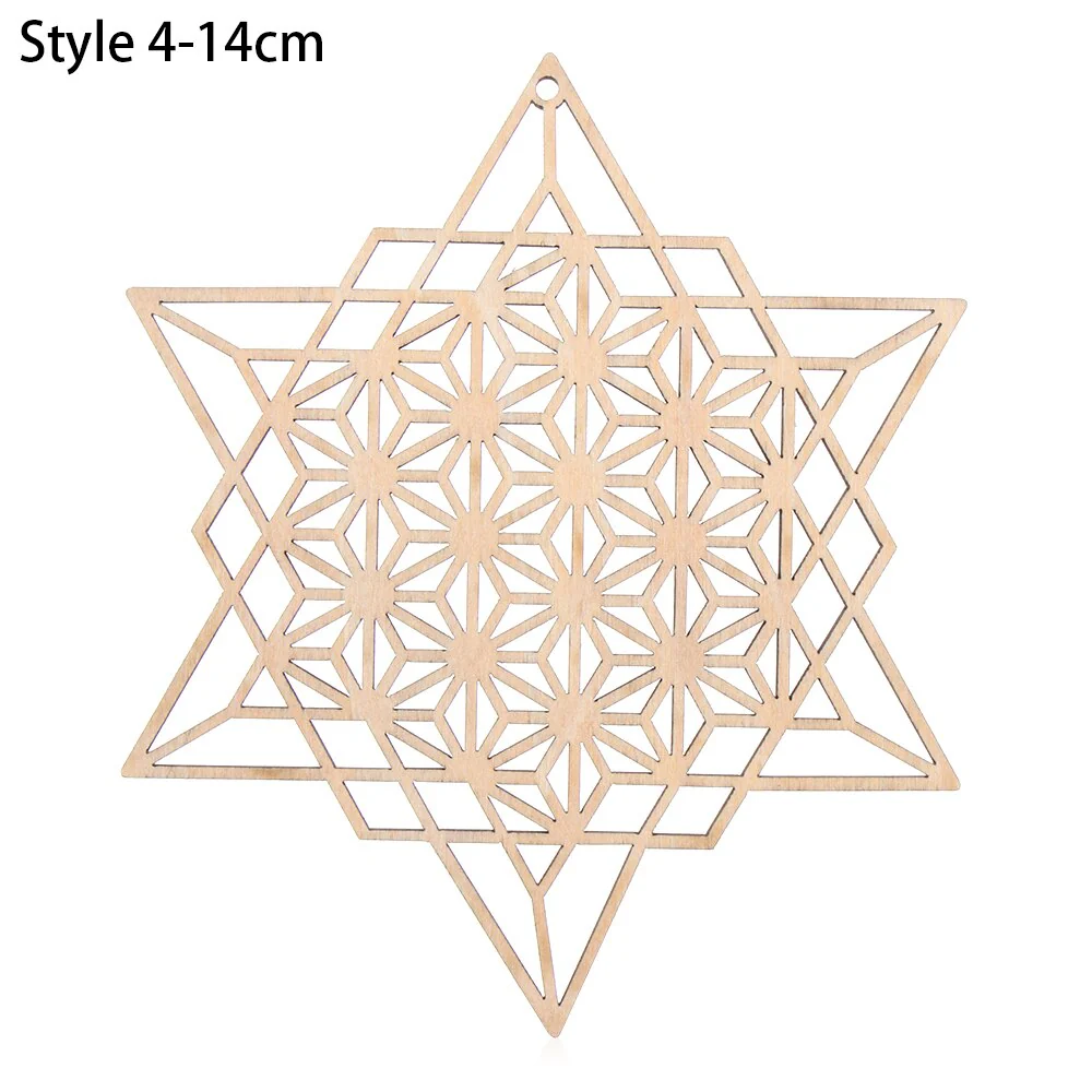 HULIANFU Log Color Chakra Pattern Round Edge Circles Carved Wooden Stand Coaster Flower of life Reload Stone Kitchen Hot Pad Mat Decor - Deanwangkt