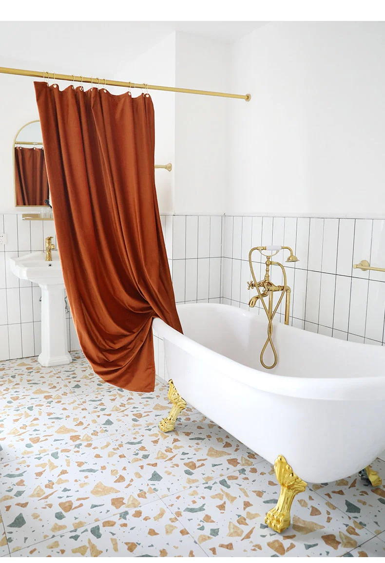 HULIANFU LIANGQI Velvet Shower Curtain Waterproof Coating Mildew Proof Fabric Thicken Cloth Bathroom Bathtub Tools Home Decoration Custom - Deanwangkt