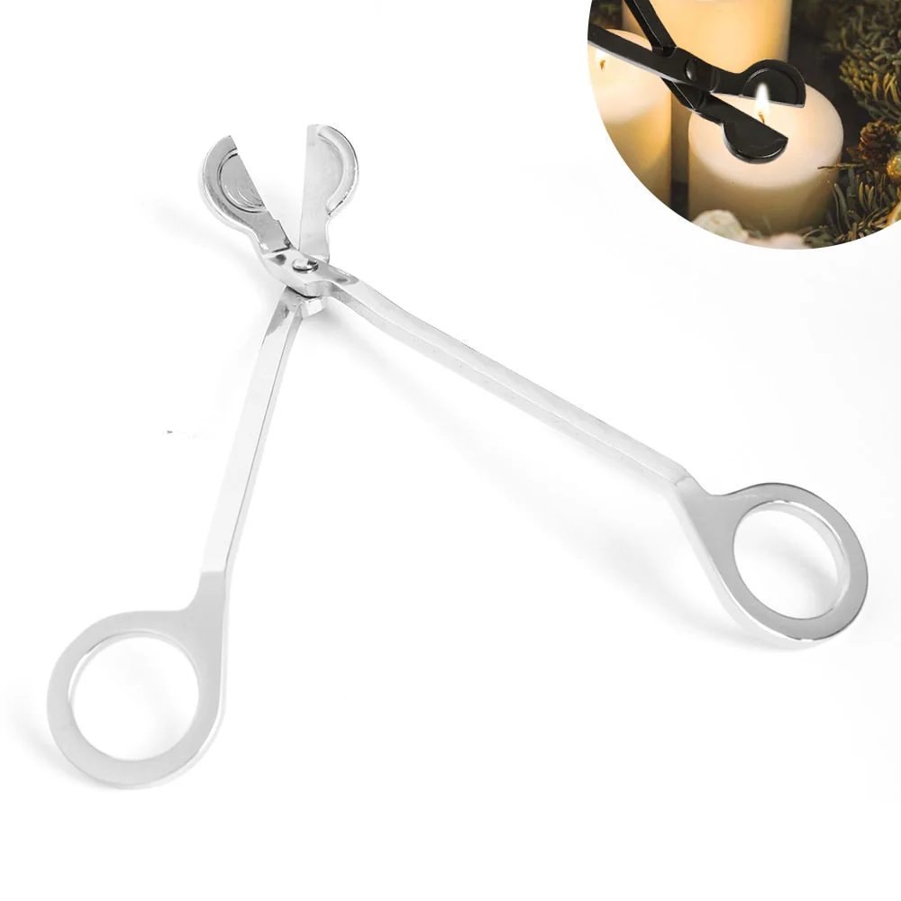 HULIANFU Wick Trimmer Stainless Steel Candle Cutter Oil Lamp Trim Scissors Candle Extinguisher Horn Shape Candle Cover Tool  Accessories - Deanwangkt