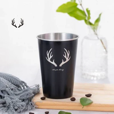 HULIANFU NorthernEurope Ins Industry Style 304 Stainless Steel Spray Paint Beer Cup Cold Water Drinks Cup Household Office Use Gargle Cup - Deanwangkt