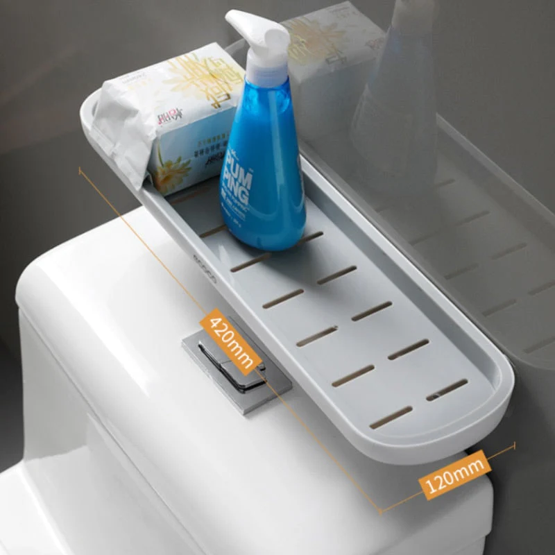 HULIANFU Wall-mounted Bathroom Shelf Toilet Storage Rack For Kitchen Storage Bath Organizer Household Bathroom Accessories Without Drill - Deanwangkt
