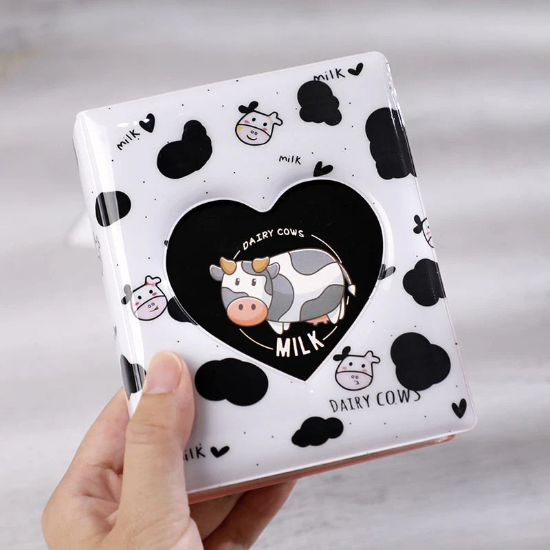 HULIANFU Kpop Card Binder 3inch Photo Album Hollow Love Heart Model Photocard Holder Plaid Album Instax Mini Album For Cards Collect Book - Deanwangkt
