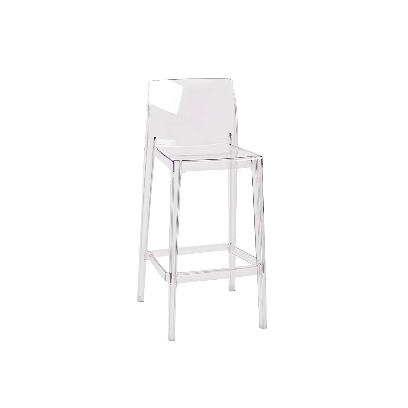 Modern Acrylic Transparent Stylish Rectangle Bar Stool