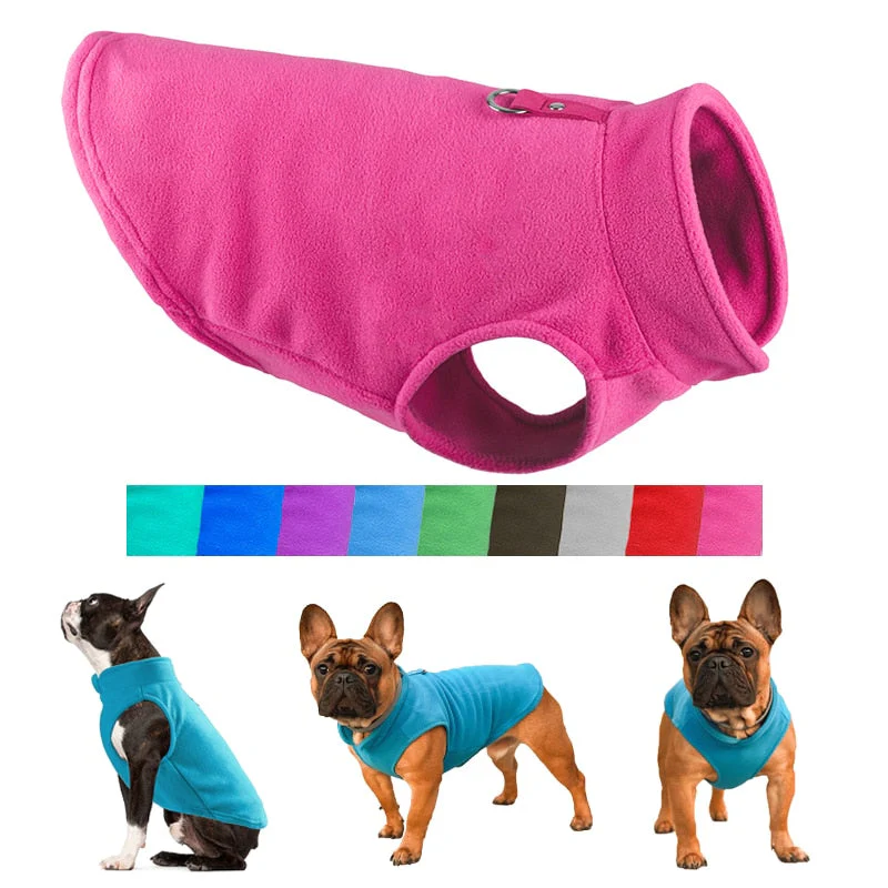 HULIANFU Winter Fleece Pet Dog Clothes Puppy Clothing French Bulldog Coat Pug Costumes Jacket For Small Dogs Chihuahua Vest Yorkie Kitten - Deanwangkt