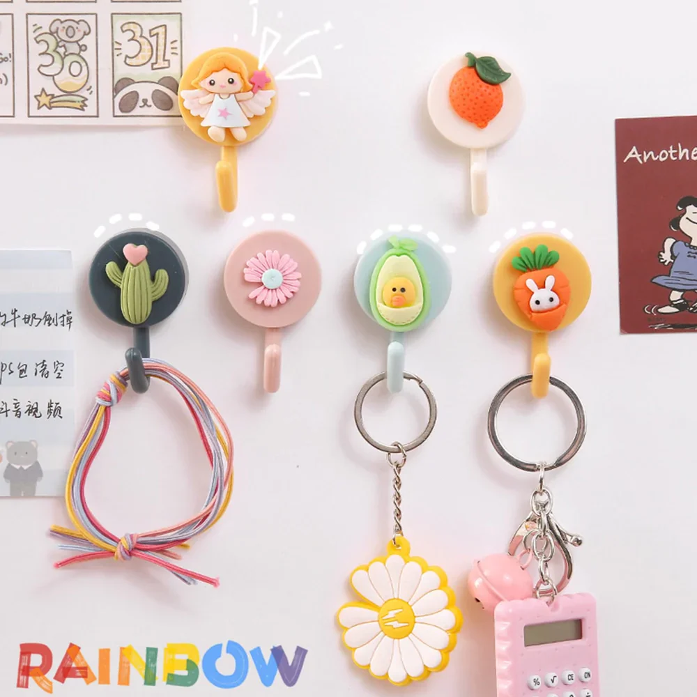 HULIANFU New Cute Animal Wall Hook for Key Holder Coat Towel Hanging Plastic Mask Holder Bathroom Organizer Wall Decor Home Accessories - Deanwangkt